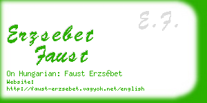 erzsebet faust business card